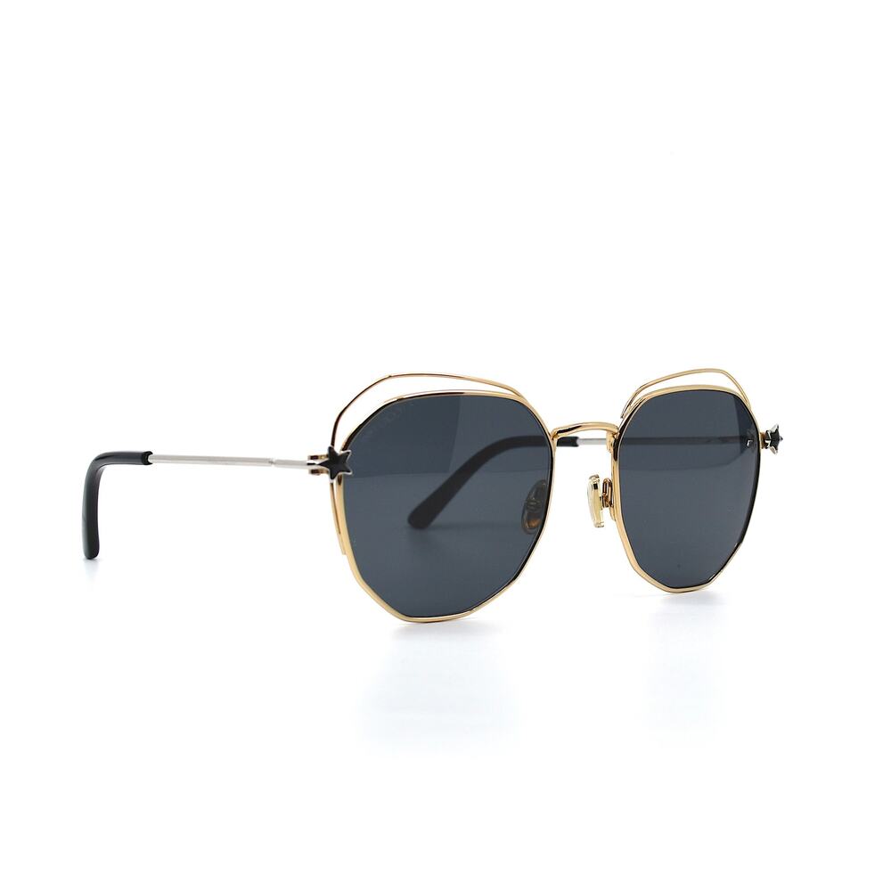 JIMMY CHOO FRANNY/S J5G GOLD GREY AUTHENTIC SUNGLASSES